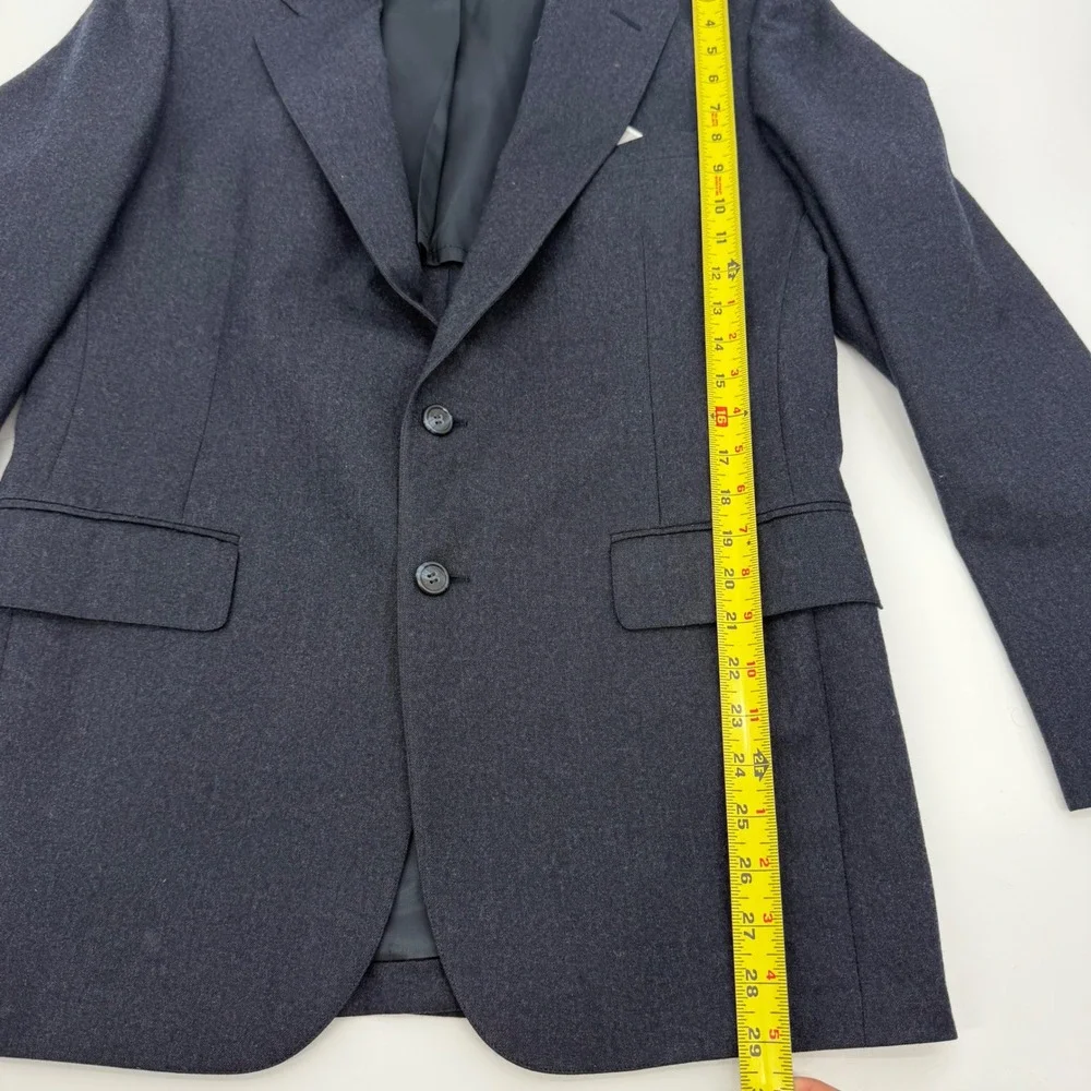 Vintage Redwood & Ross Mens Pure Wool Two Button Blazer Sport Coat Navy 40R